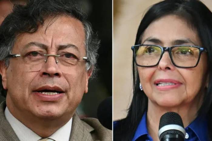 Gustavo Petro y Delcy Rodríguez.
