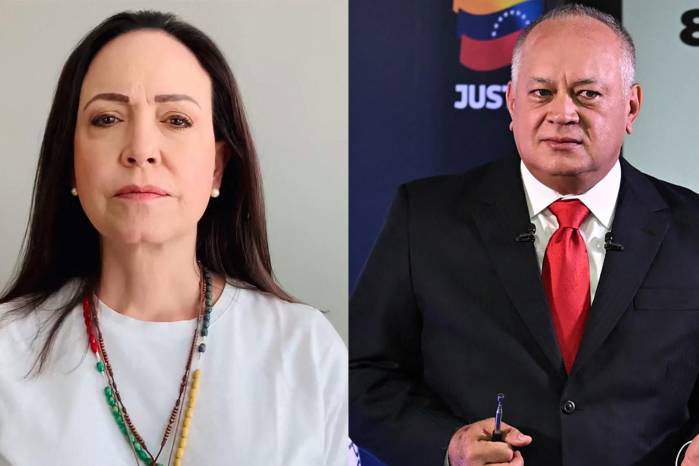 María Corina Machado y Diosdado Cabello