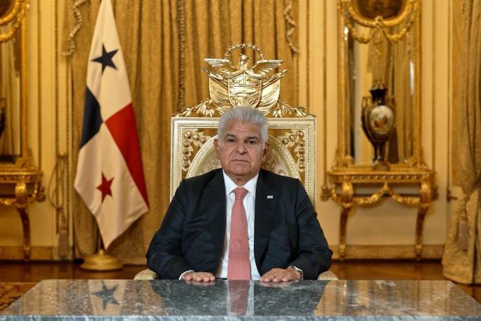 José Raúl Mulino, durante el mensaje a la nación.