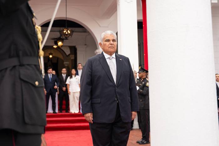 El presidente de la República, José Raúl Mulino, en los actos protocolares del 3 de noviembre.