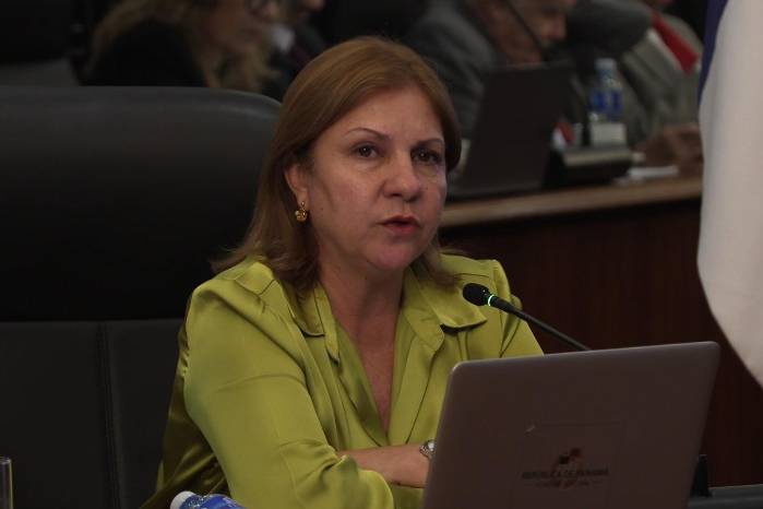 La ministra de Gobierno, Dinoska Montalvo, hizo el anuncio.