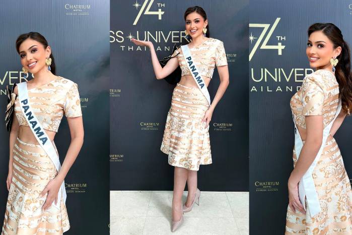 Mirna Caballini durante el Miss Universo 2025.