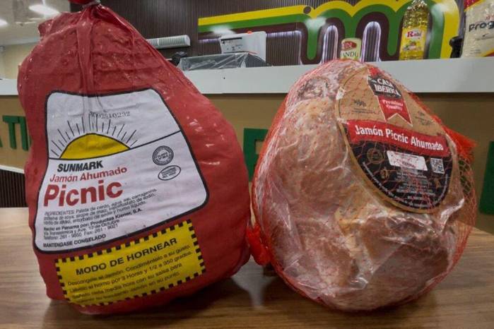 Jamón picnic es un producto que se consume mucho para la época navideña.