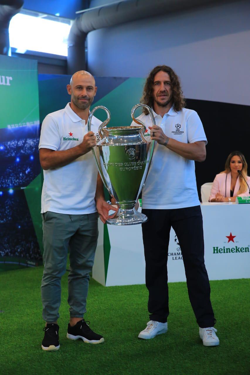 Ambos ex futbolistas se encuentran en estos momentos en Panamá como parte del UEFA Champions League Trophy Tour.
