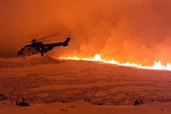 Fotografía facilitada este martes, 19 de diciembre, por la Oficina Meteorológica de Islandia