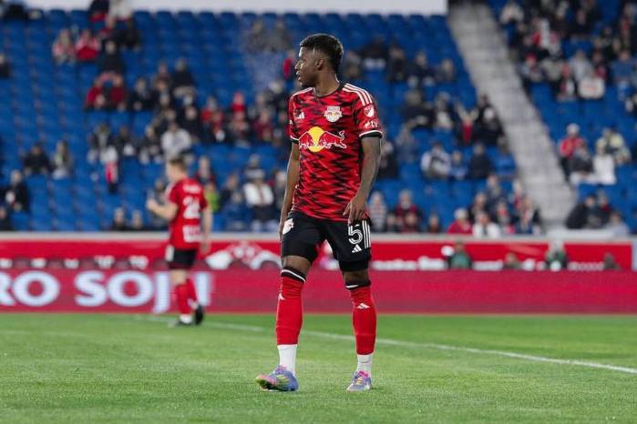 El jugador del New York Red Bulls, Omar Valencia.