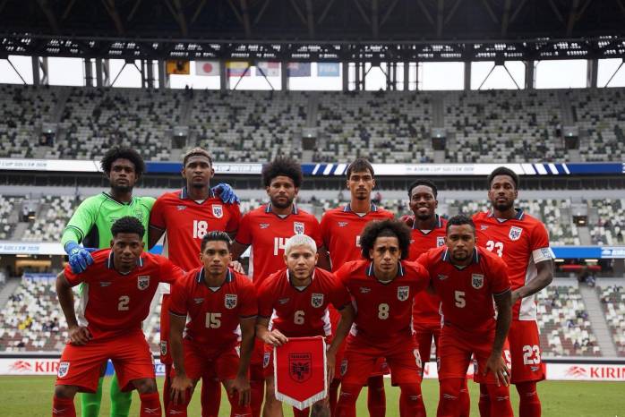 Jugadores de la selección de Panamá.