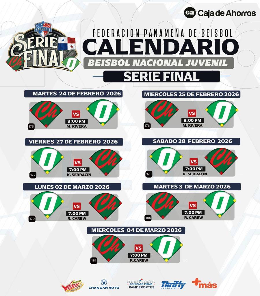 Calendario oficial de la Serie Final.