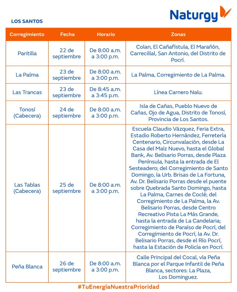 Trabajos de mantenimiento en la red eléctrica del 21 al 27 de septiembre de 2026