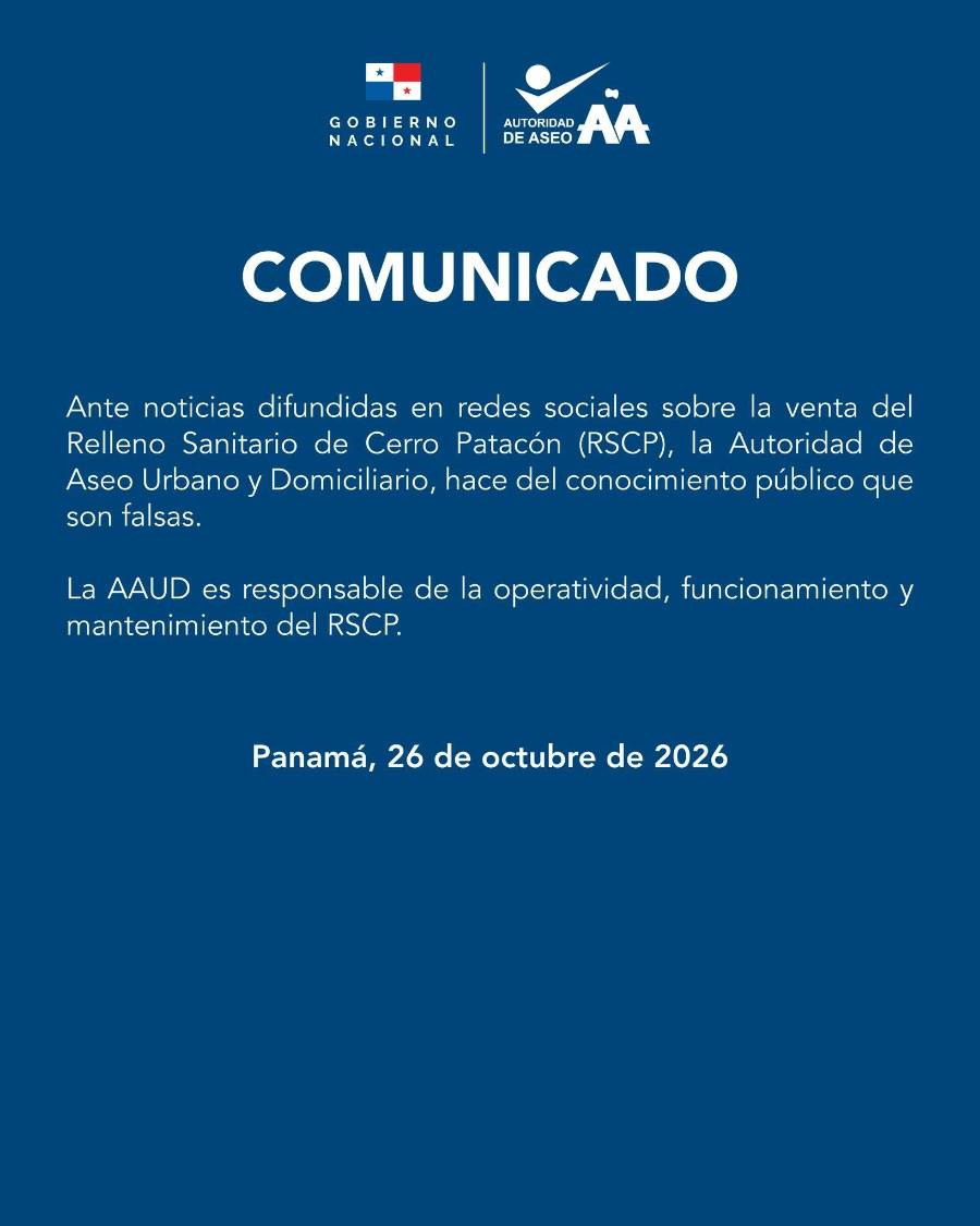 Autoridad de Aseo niega la venta del Relleno Sanitario Cerro Patacón