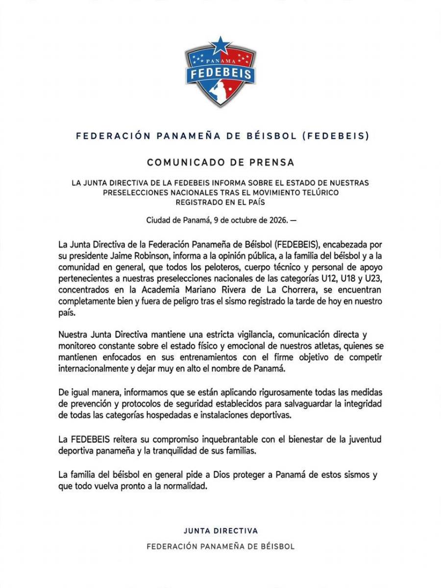 FEDEBEIS confirma seguridad de sus atletas y LPF reprograma partidos por sismo