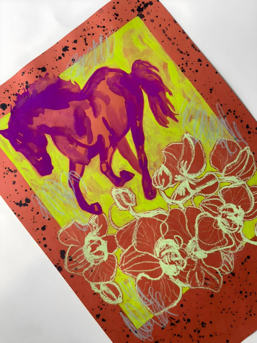 ’Horse and Flowers’ de Nikole Roquebert.