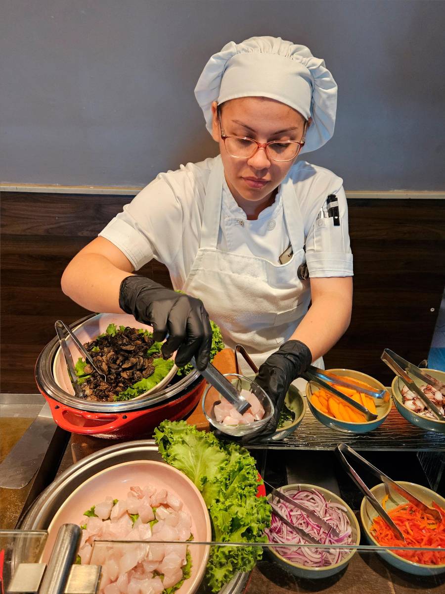 El ceviche es preparado al momento.