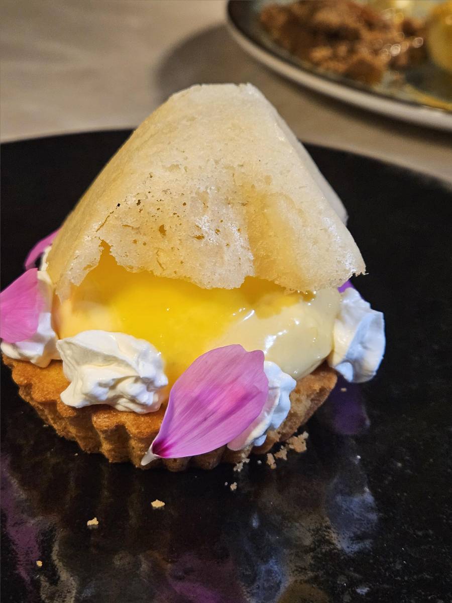 Tarta bretona tropical.