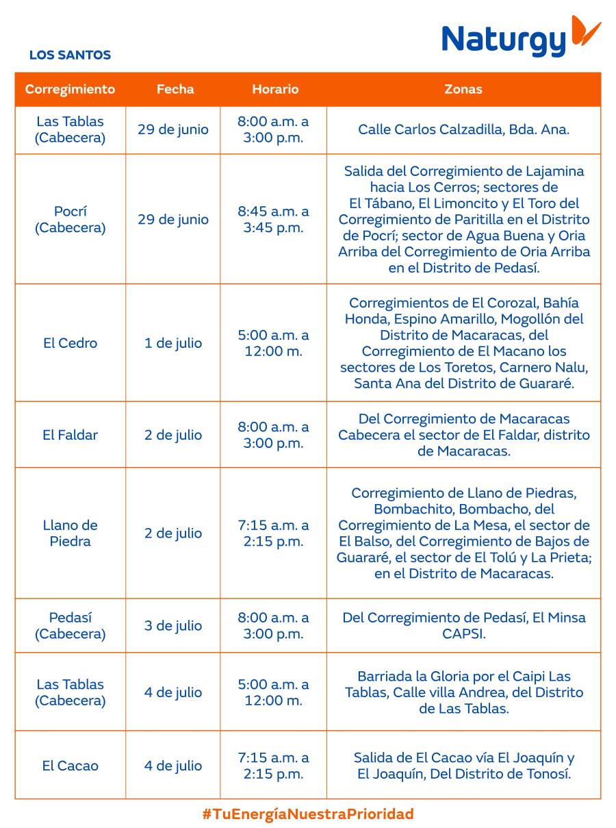 Trabajos de mantenimiento en la red eléctrica del 29 de junio al 5 de julio de 2026