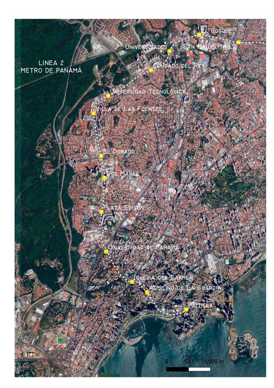 Rutas y estaciones que completarán la extensión de Línea 2 en su fase A.