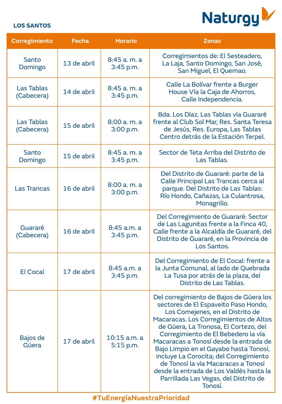 Trabajos de mantenimiento en la red eléctrica del 13 al 19 de abril de 2026