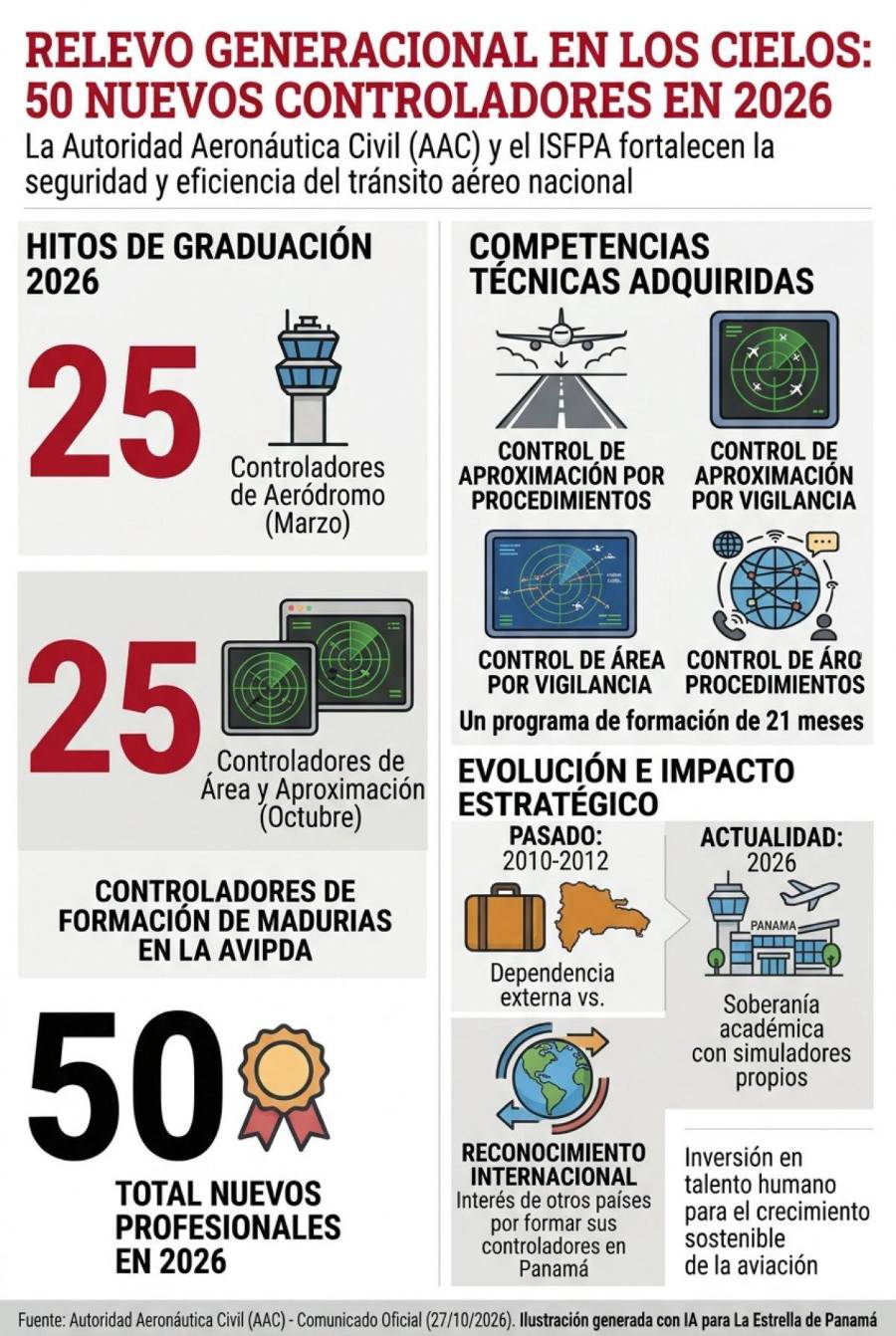 Aeronáutica Civil gradúa a 25 nuevos controladores de tránsito aéreo