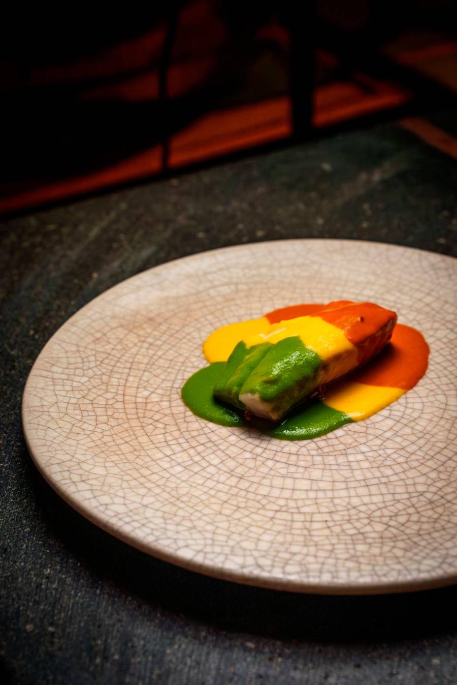 ‘El viaje de un chile’, chileatole verde, rojo, amarillo.