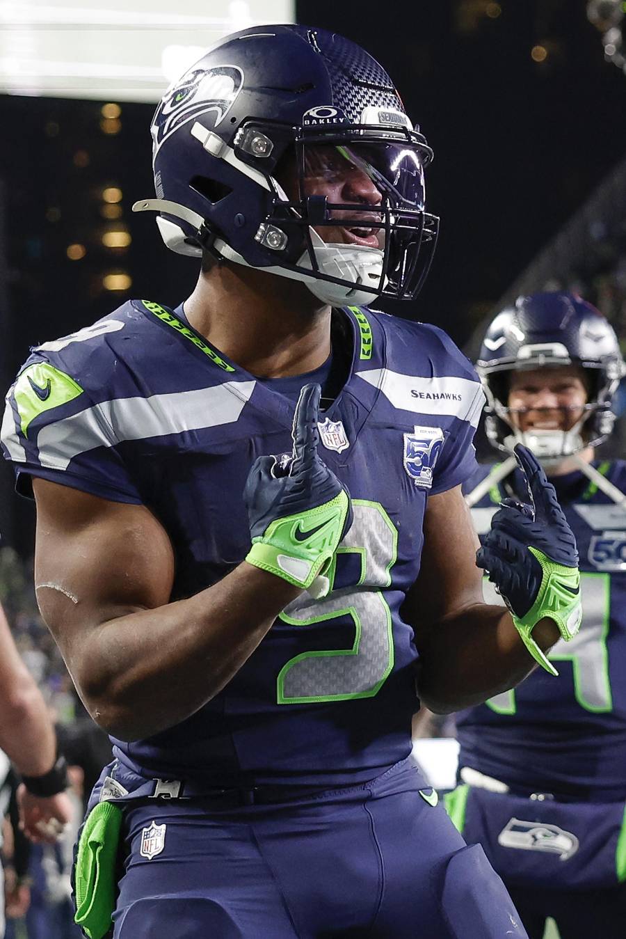 El jugador de los Seattle Seahawks, Kenneth Walker III.