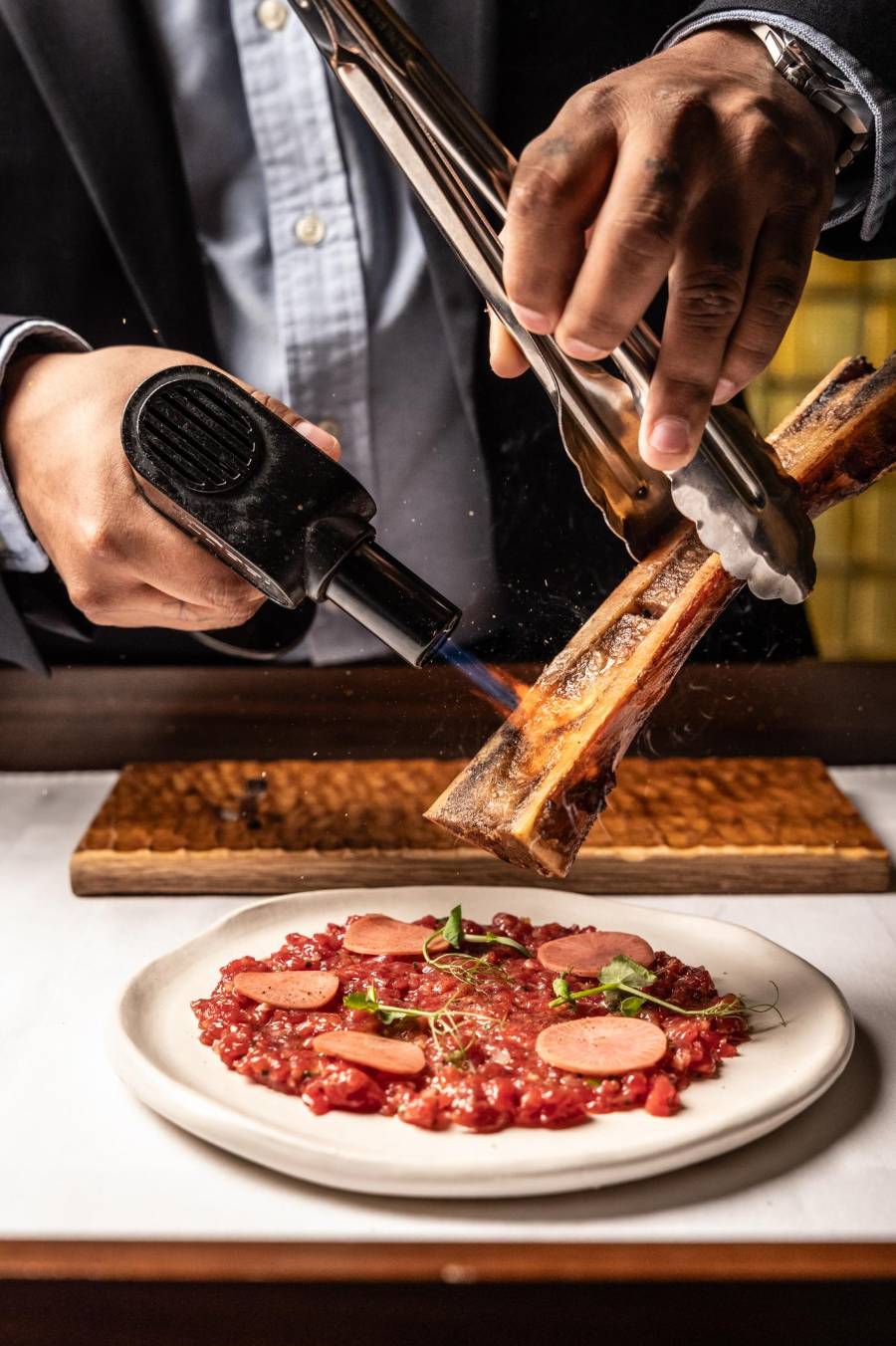 Tartar de bife de red angus.