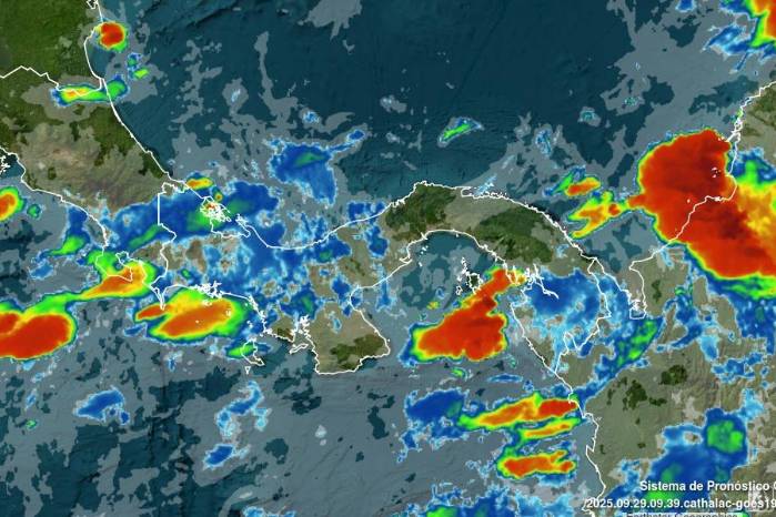 imagen actualizada de satélite GOES-16 (banda infrarroja 500m) para Panamá y Costa Rica - animaciones