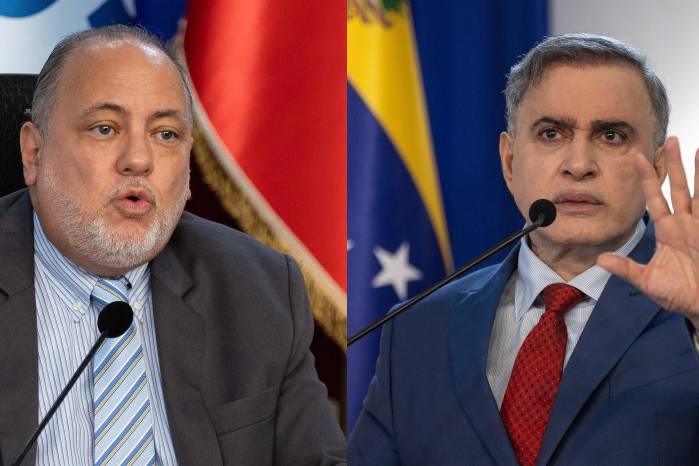 Combo de fotografías de archivo donde aparece el fiscal general de Venezuela, Tarek William Saab (d), y el defensor del Pueblo, Alfredo Ruiz.