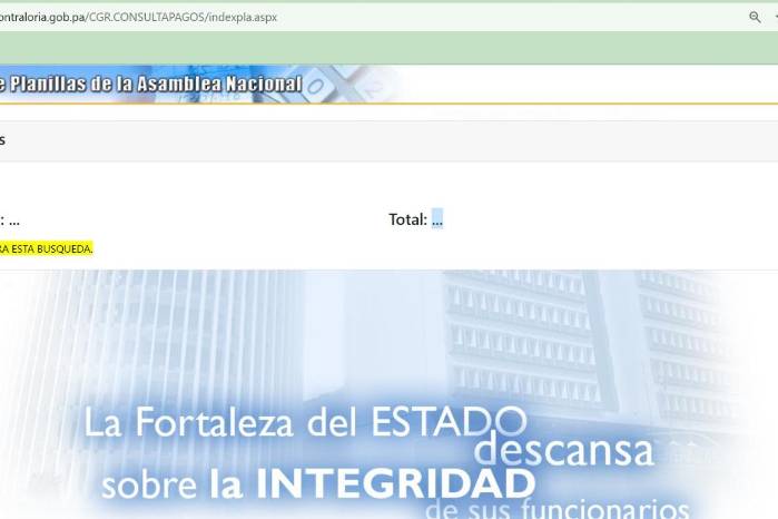La Contraloría ya no publica el detalle de los funcionarios por partida y el último reporte de los despachos data de abril de 2025.