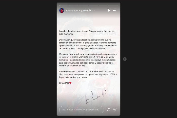 El mensaje de Coco Carrasquilla a la fanaticada panameña